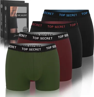 Immagine prodotto di TOP SECRET Uomo, boxer in cotone, confezione da 4, taglia L