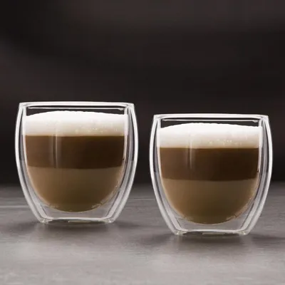 Immagine prodotto di Bicchieri da cappuccino a doppia parete - 250 ml - 2 pezzi per confezione