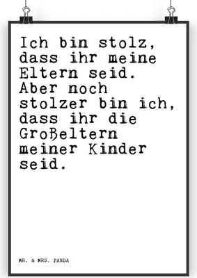 Produktbild von Mr. & Mrs. Panda Bild Ich bin stolz, dass... DIN A3 - Weiß - Geschenk, Oma Opa, Sprüche, Deko Poster, Großeltern, drucke, Enkel Geburt, Wandbild, wanddeko, Plakat, stolz