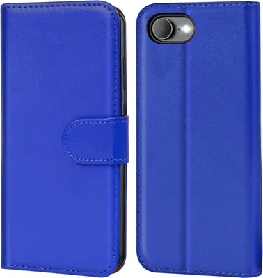 Produktbild von Conie Klapp Tasche für Apple iPhone 16e Kartenfach Rundumschutz Hülle in Blau