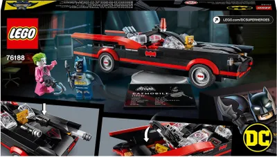Obrázok produktu pre LEGO DC Comics Super Heroes Batmanov Batmobil z klasického TV seriálu, Stavebnica, 7 rok / roky, Plast, 345 kusov, 460 g