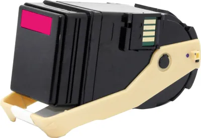A magenta toner cartridge for a Xerox printer.