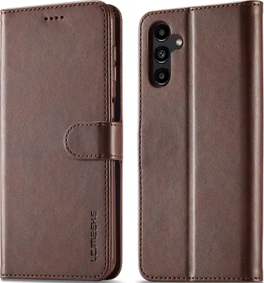 Produktbild von Hülle für Samsung Galaxy A15 5G/4G, Klapphüllen Brieftasche Leder Magnetverschluss Ständer Schutzhülle Braun