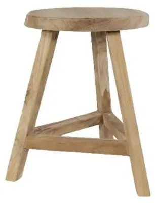 Produktbild von Lesli Living - Hocker teak - Schwarz - Ø35x47cm