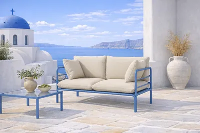 Zdjęcie produktu dla Dwuosobowa sofa ogrodowa Wenecja – wygodna, odporna na pogodę, idealna na taras i ogród