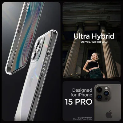 Produktbild von Spigen ACS06471, Cover, Apple, iPhone 15 Pro, 15,5 cm (6.12"), Transparent