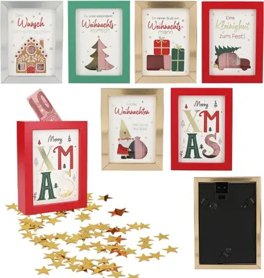 Produktbild von depesche vertrie Weihnachtlicher Geldrahmen sortiert (1 Stück) Sonstige