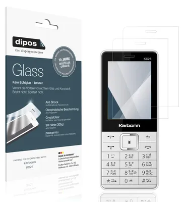 Immagine prodotto di 2x Pellicola Protettiva per Karbonn KX26 Protezione Vetro Flessibile 9H dipos