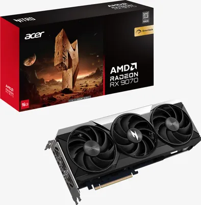 Produktbild von RX 9070 16GB Acer Nitro Radeon OC GDDR6 3 Fan