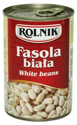 Zdjęcie produktu dla Fasola Biała w Zalewie - Konserwowa w Puszce Źródło Białka 425 ml Rolnik