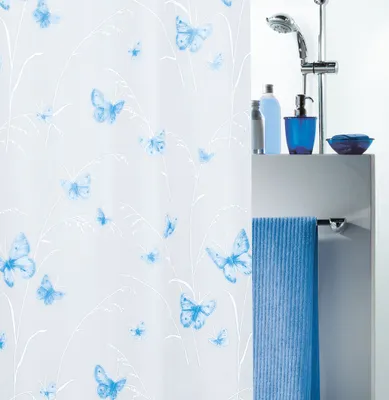 Produktbild von Spirella 7610583281913, Abbildung, Ring, Polyethylen-Vinylacetat (PEVA), Hellblau, Weiß, 40 °C, 2000 mm