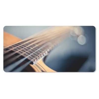 Produktbild von MuchoWow® Mauspad Mousepad Nahaufnahme der Saiten einer akustischen Gitarre 60x30 cm - Mousepads - Maus Mat - Pad - Mausunterlage - Nachhaltig