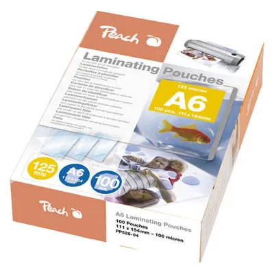 Produktbild von 100x 1-PACK Laminierfolien A6, 111 x 154mm, 2x 125 mic, Hochglanz