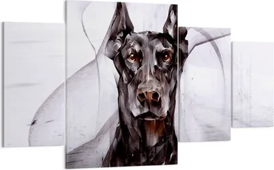 Produktbild von Bild auf Leinwand - Leinwandbild - Hund Abstraktion - 160x90cm - Wand Bild - Wanddeko - Wandbilder - Leinwanddruck - Bilder - Kunstdruck - Wanddekoration - Leinwand bilder - Wandkunst - DL160x90-3999