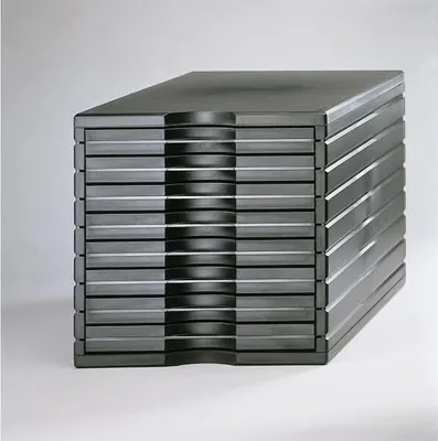 Produktbild von Schubladenbox styrotop A4 8 Fächer schwarz