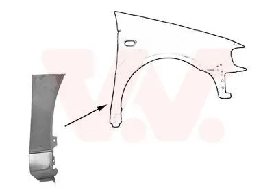 Image de VAN WEZEL Aile avant droite (5824156) pour VW Polo Van