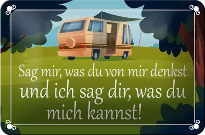 Produktbild von Blechschild Spruch 18x12cm sag mir was du von mir denkst