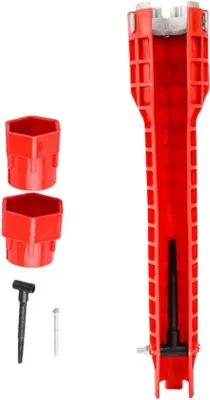Immagine prodotto di Chiave multifunzione 8 in 1 per lavabo, WC, bagno e cucina - Rossa