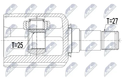 Produktbild von NTY Gelenksatz Antriebswelle Vorne Rechts passend für MERCEDES-BENZ GLK (X204) NPW-ME-099