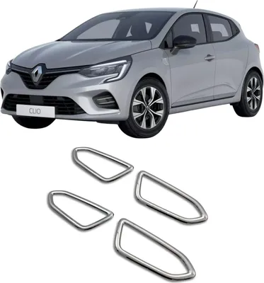Image de Baguettes d'encadrement de poignée de porte, acier inoxydable, chrome, Renault Clio 5 HB 2019-