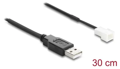Obrázok produktu pre DeLOCK 91226, 0,3 m, USB A, Molex (3-pin), 5 V