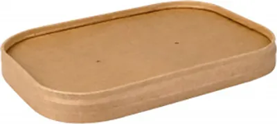 Produktbild von Deckel für Verpackungsbecher, Pappe rechteckig 2 cm x 17,3 cm x 12,3 cm braun