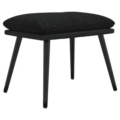 Zdjęcie produktu dla vidaXL Podnóżek czarny 45x29,5x35 cm tkanina i imitacja skóry