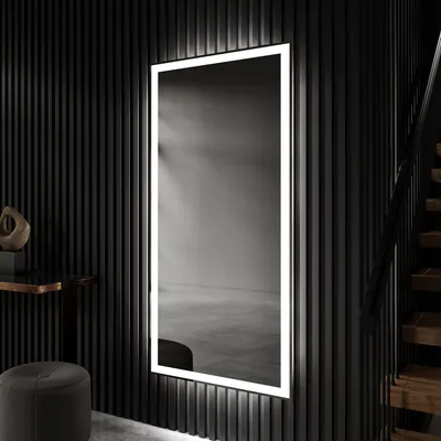 Produktbild von Artforma Badspiegel 100x200 cm - mit LED Beleuchtung - LED Farbe Kaltweiß 7000K - Individuell Nach Maß - Beleuchtet Wandspiegel Lichtspiegel Badezimmerspiegel | PIO001