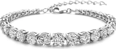 Produktbild von Neu Bling 9NB-1301 Silber Tennis-Armband - Absteigend - Zirkonia - 7 bis 2.5mm - Armband - 16+5cm - Geschenk für Sie - Rhodium - Silber