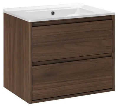 Produktbild von Waschtisch 61cm Edmé mit 2 Schubladen, Holzoptik