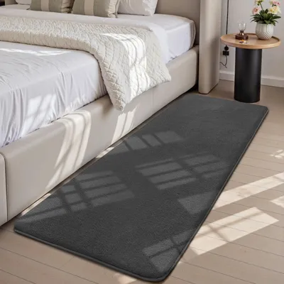 Imagen del producto de Alfombra moderna para sala de estar y dormitorio, color antracita
