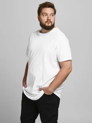 Obrázok produktu pre Základné tričko plus size s okrúhlym výstrihom a krátkym rukávom plus veľkosti JJENOA |