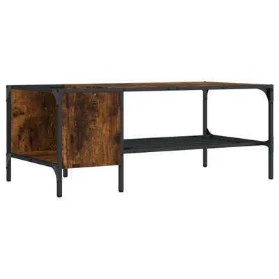 Produktbild von vidaXL Couchtisch mit Regal Räuchereiche 100x51x40 cm Holzwerkstoff