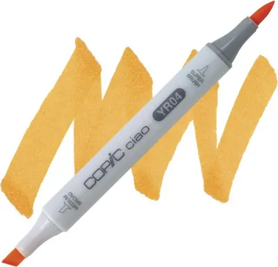 Immagine prodotto di COPIC Ciao pennello e scalpello bifacciale, YR04 arancio cromo