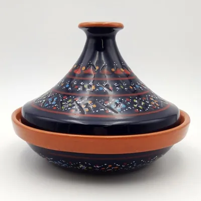 Zdjęcie produktu dla Indywidualny rozkloszowany tajine Marrakech Midnight Blue - D 22 cm