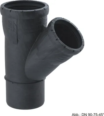 Immagine prodotto di Diramazione Geberit Silent-Pro con tronchetto, DN 125-70-45°
