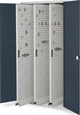 Produktbild von Kappes ®RasterPlan Vertikalschränke 1950x1000x600mm Modell 85 Lochplattentüren anthrazitgrau