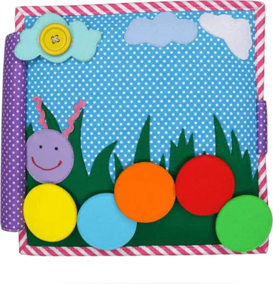 Immagine prodotto di Jolly Designs Giocattolo per neonati Montessori Bruco colorato, dai 12 mesi in su