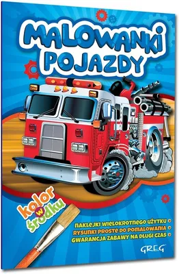 Zdjęcie produktu dla Malowanka dla dzieci Pojazdy z naklejkami 32 strony