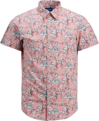 Image de Chemise à manches courtes Jack & Jones Carlos, rose, taille M, homme, rose, taille M