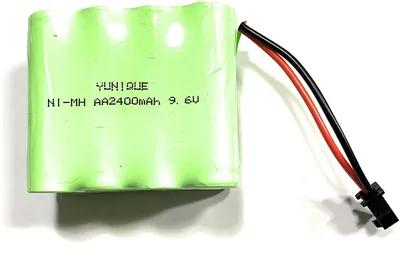 Obrázok produktu pre 9.6V 2400mAh Ni-MH batéria pre RC s konektorom SM-2P | Pre RC nákladné autá, autá, vrtuľníky | Vysoká kapacita | 60 x 50 x 30mm - 160g