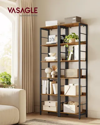 Produktbild von VASAGLE Bücherregal 6 Ebenen, Regal, Aufbewahrungsregal, 30 x 40 x 178 cm, mit Rückplatten, für Wohnzimmer, Arbeitszimmer, Homeoffice