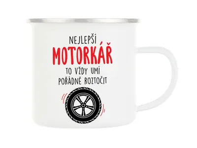 Obrázek produktu pro Plechový hrnek pro nejlepšího motorkáře