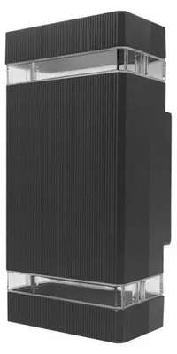 Zdjęcie produktu dla Kinkiet zewnętrzny Kinkiety antracyt 2xGU10x35W aluminium wym:23x11x6,5cm IP54 Ecolight