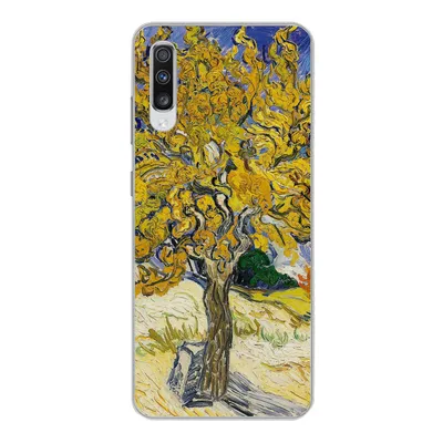 Produktbild von MuchoWow® Handyhülle Schutzhülle Hülle für Samsung Galaxy A70 Maulbeerbaum - Vincent van Gogh Silikon Softcase Handy Hülle - Schutzhaube