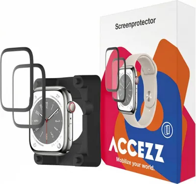 Image de Accezz 2x Protection d'écran avec applicateur pour l'Apple Watch Series 7-9 - 45 mm