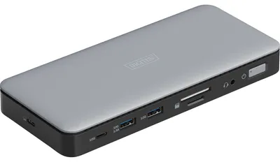Produktbild von DIGITUS Docking USB-C->HDMI,DP,USBA,USBC,RJ45,DC,Audio silbe