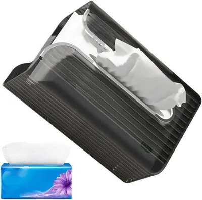 Produktbild von Moderne Wandtissuehalter, Tissue Dispenser mit Wandmontage, Dekorative Tissue Box, Moderne Tissuehalter für den Badraum, Klare Tissuehalter, Moderne Wandtissuebox für den Badezimmer.
