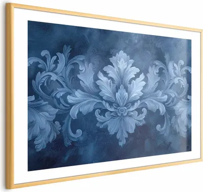 Produktbild von Posterpapier Poster - Blue Ornament in Cool Shades 90x60 cm Muster f-H-10008-ao-a