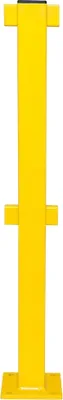 Produktbild von PROREGAL Standpfosten für Rammschutz-Geländer S-Line | Mitte | HxBxT 100x14x16cm | Feuerverzinkter & kunststoffbeschichteter Stahl | Gelb